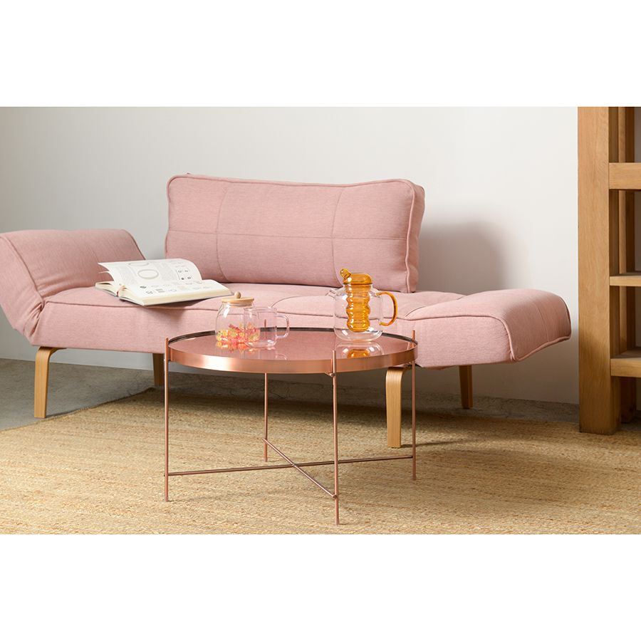 Столик Джосен, D64 см, розовый/медный | Replace