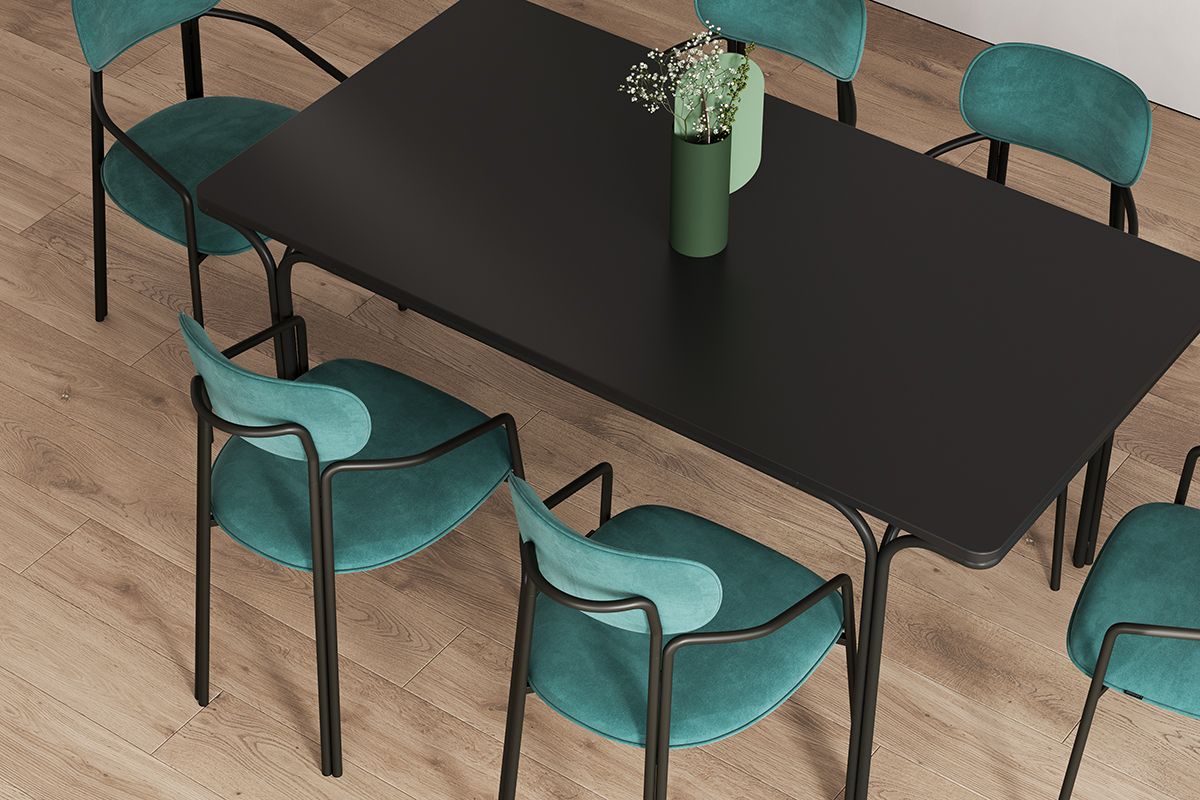 Стол обеденный Рор, 85х120 см, черный | Replace