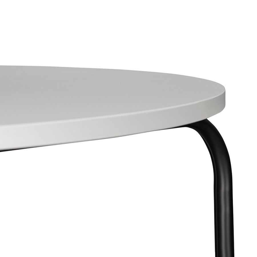 Стол обеденный Рор, D90 см, черный/серый | Replace