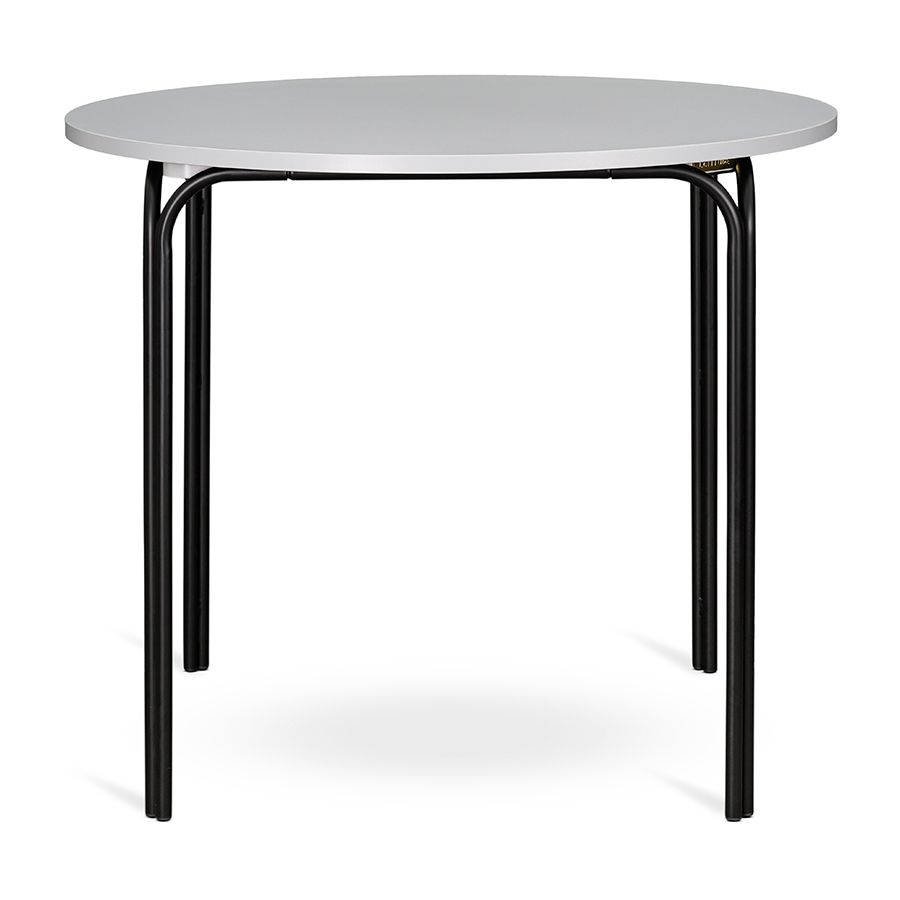 Стол обеденный Рор, D90 см, черный/серый | Replace