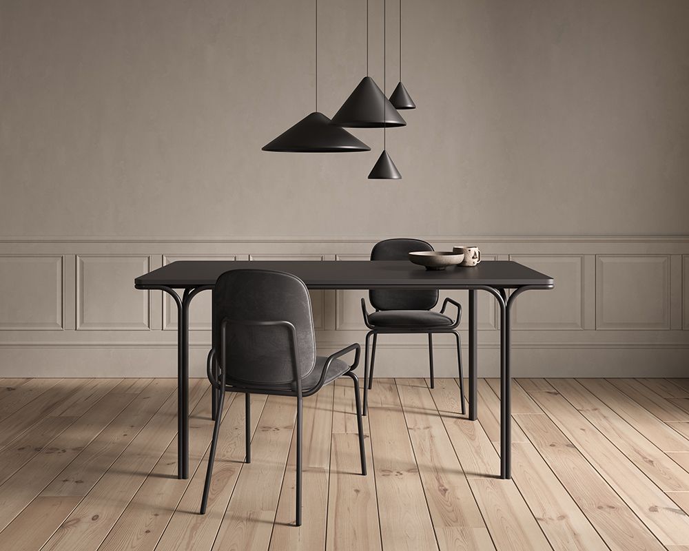 Стол обеденный Рор, 85х120 см, черный | Replace