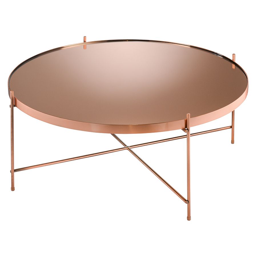Столик Джосен, D85 см, розовый/медный | Replace