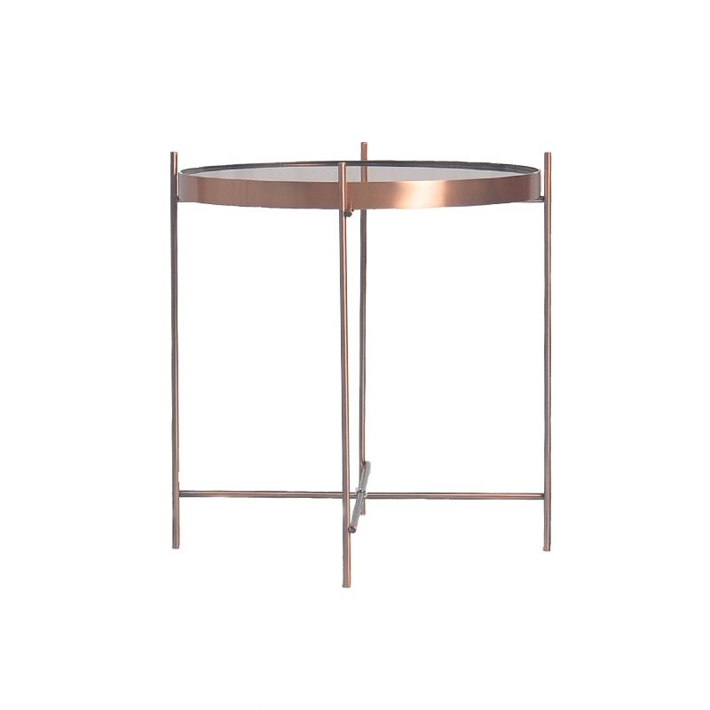 Столик Джосен, D43 см, розовый/медный | Replace