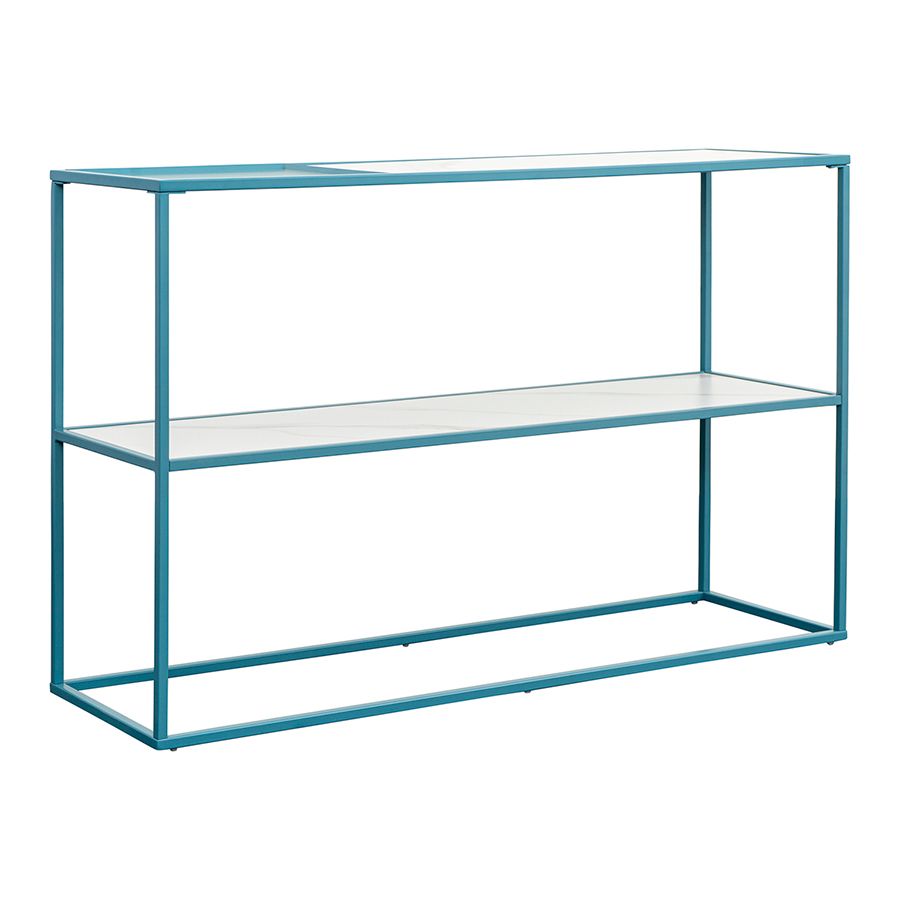 Стол консольный Маен, 120х35х76 см, белый/бирюзовый | Replace