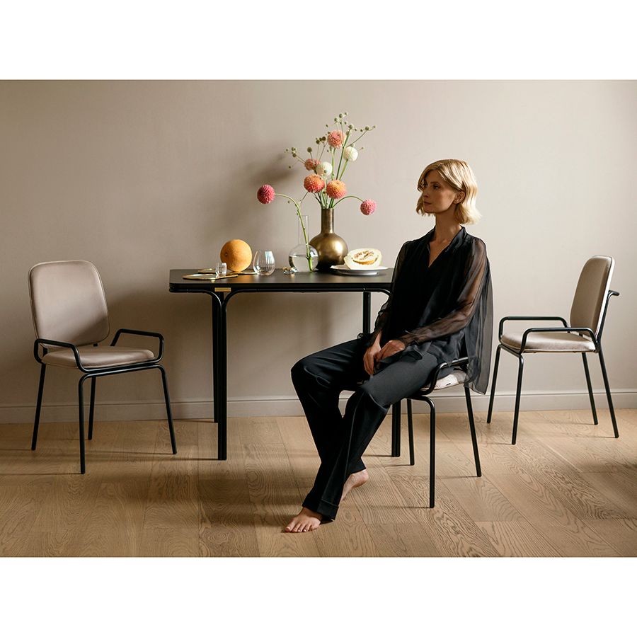 Стол обеденный Рор, 85х120 см, черный | Replace