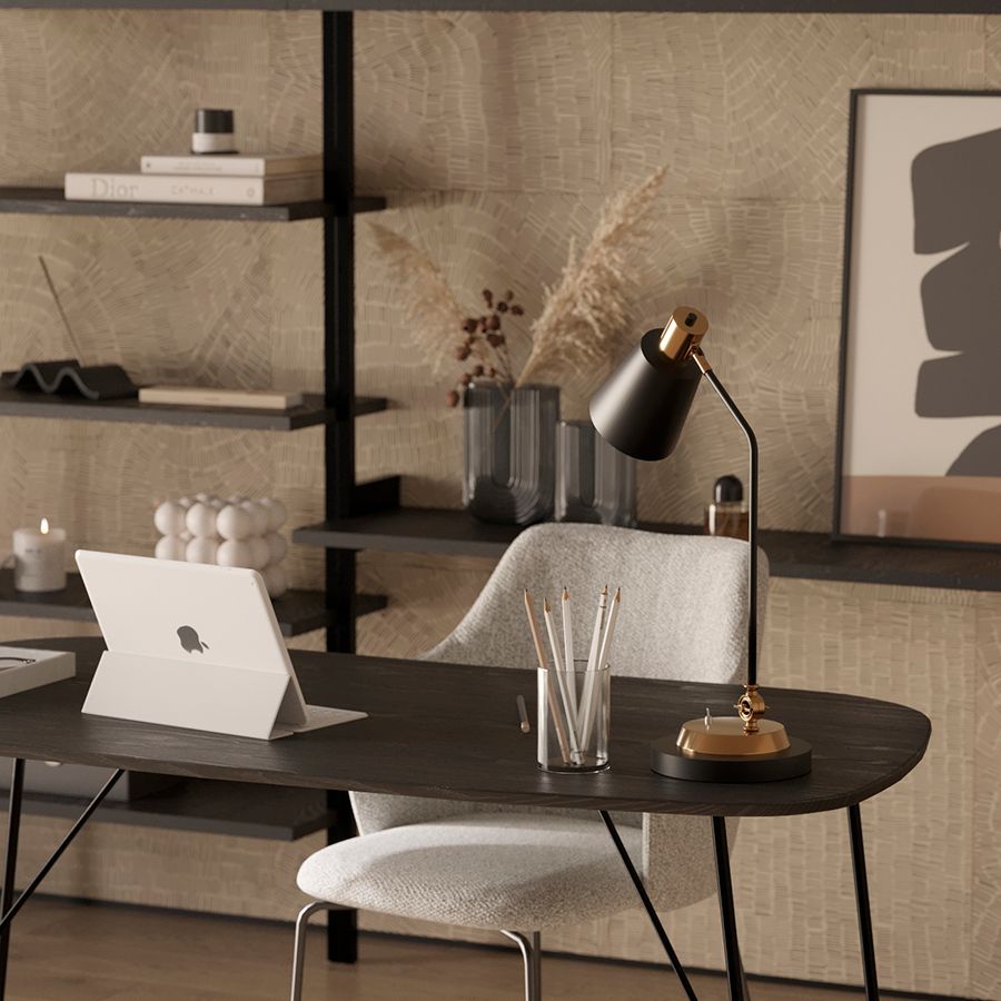 Стол письменный Андер, 142,5х74 см, черный | Replace