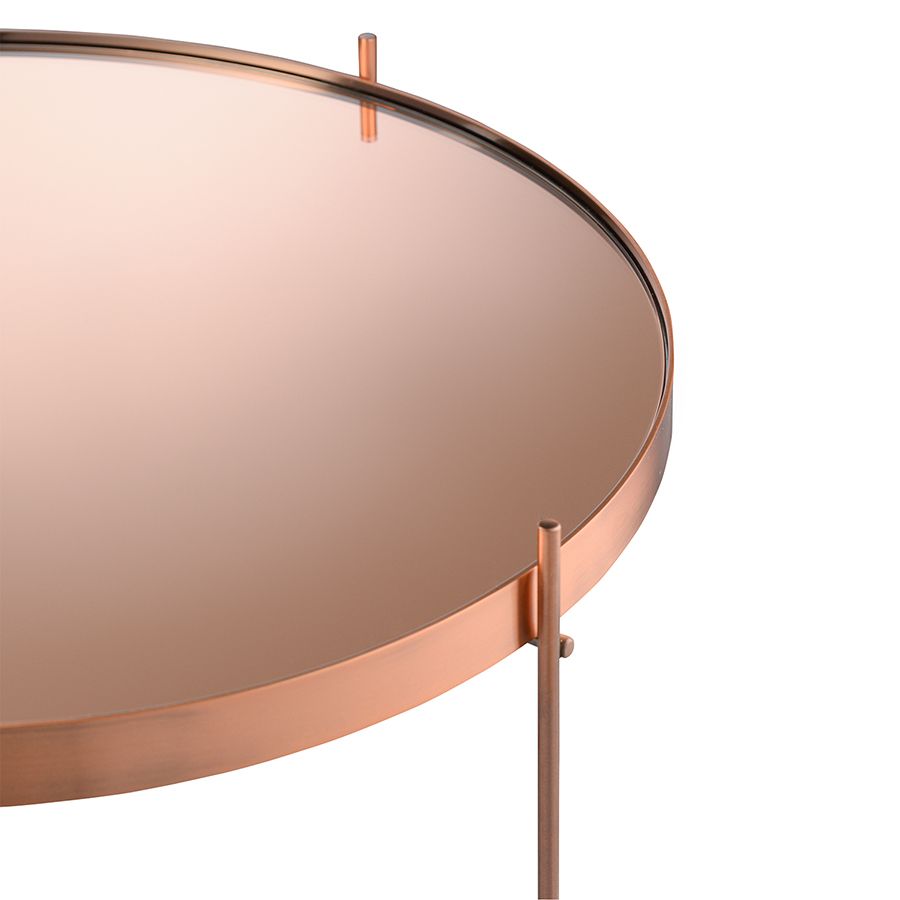 Столик Джосен, D64 см, розовый/медный | Replace