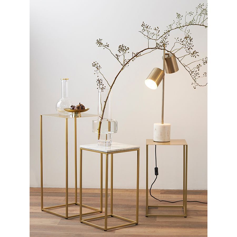 Набор из 2-х столиков Маен голд, золотистые | Replace