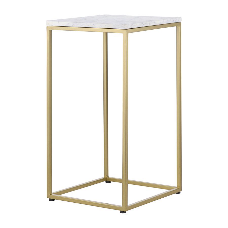 Набор из 2-х столиков Маен голд, белые/золотистые | Replace
