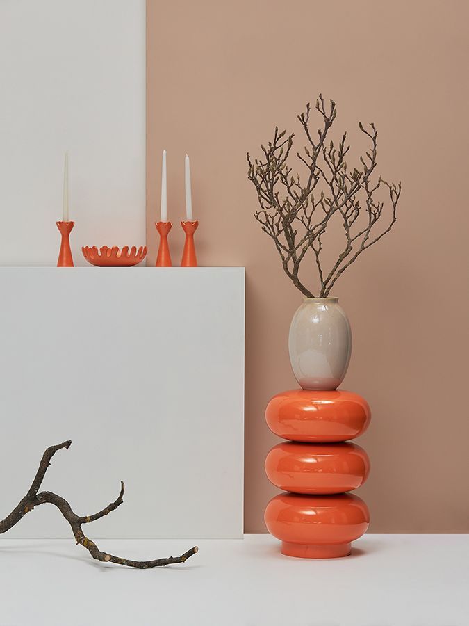 Табурет-столик Свелл, D33 см, апельсиновая цедра | Replace