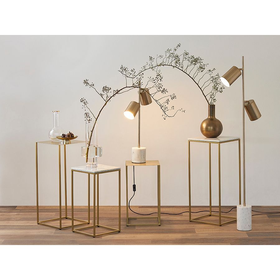 Набор из 2-х столиков Маен голд, золотистые | Replace