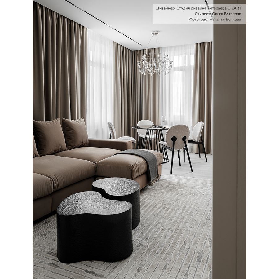 Набор из 2-х столиков Граннис, черные | Replace