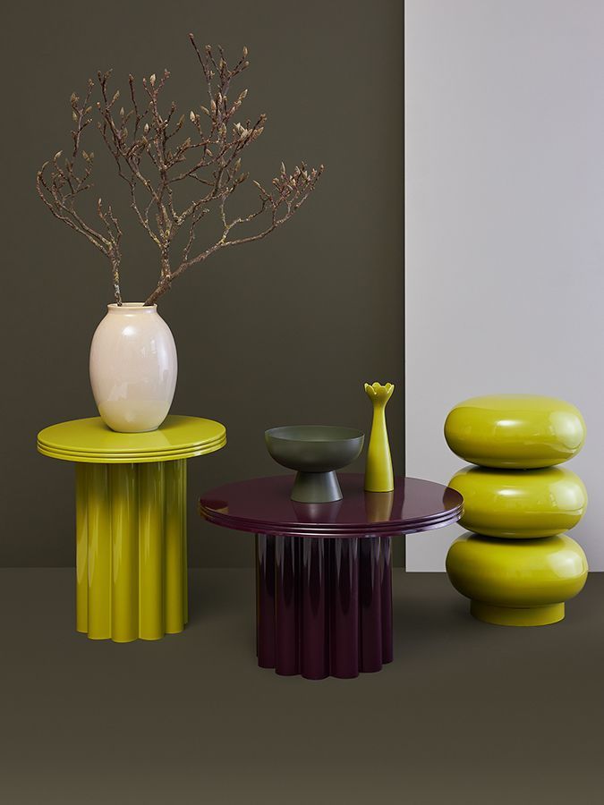 Табурет-столик Свелл, D33 см, лайм | Replace