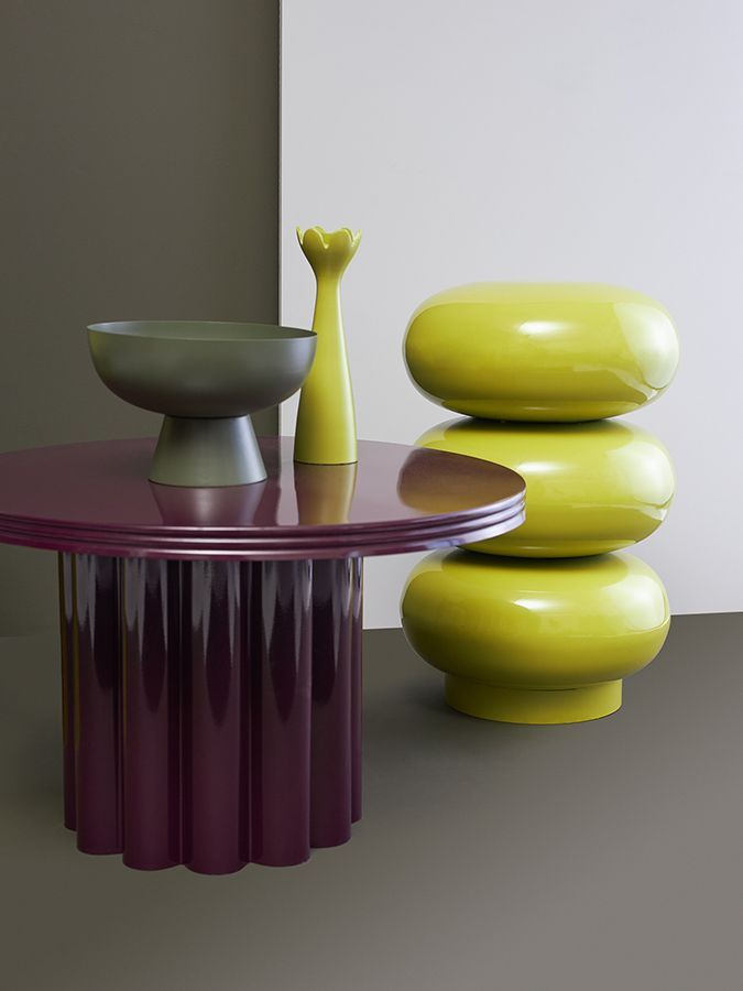 Табурет-столик Свелл, D33 см, лайм | Replace