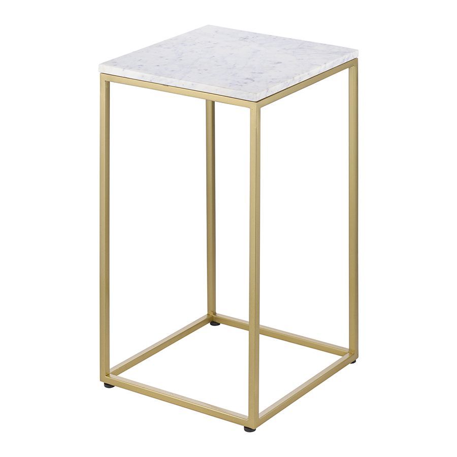 Набор из 2-х столиков Маен голд, белые/золотистые | Replace