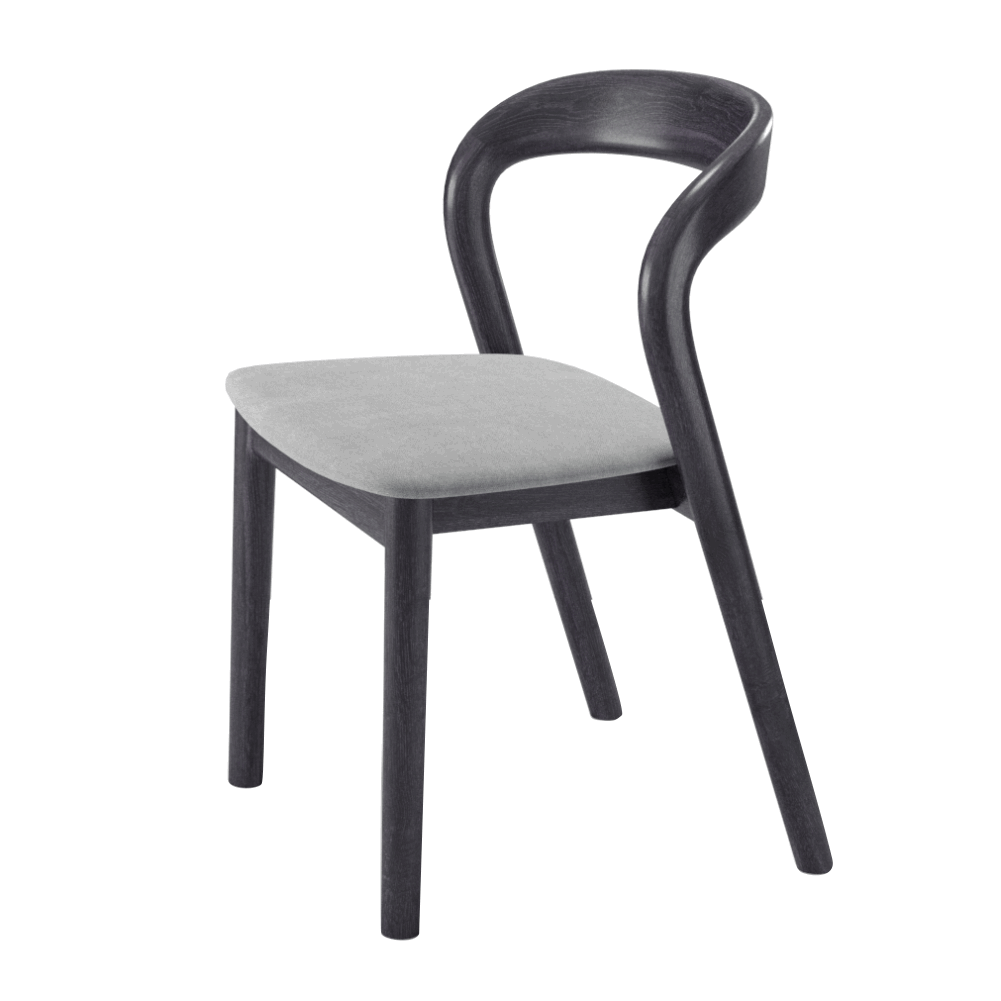Стул Лионс без подлокотников, дуб антрацит/грета смок | Replace