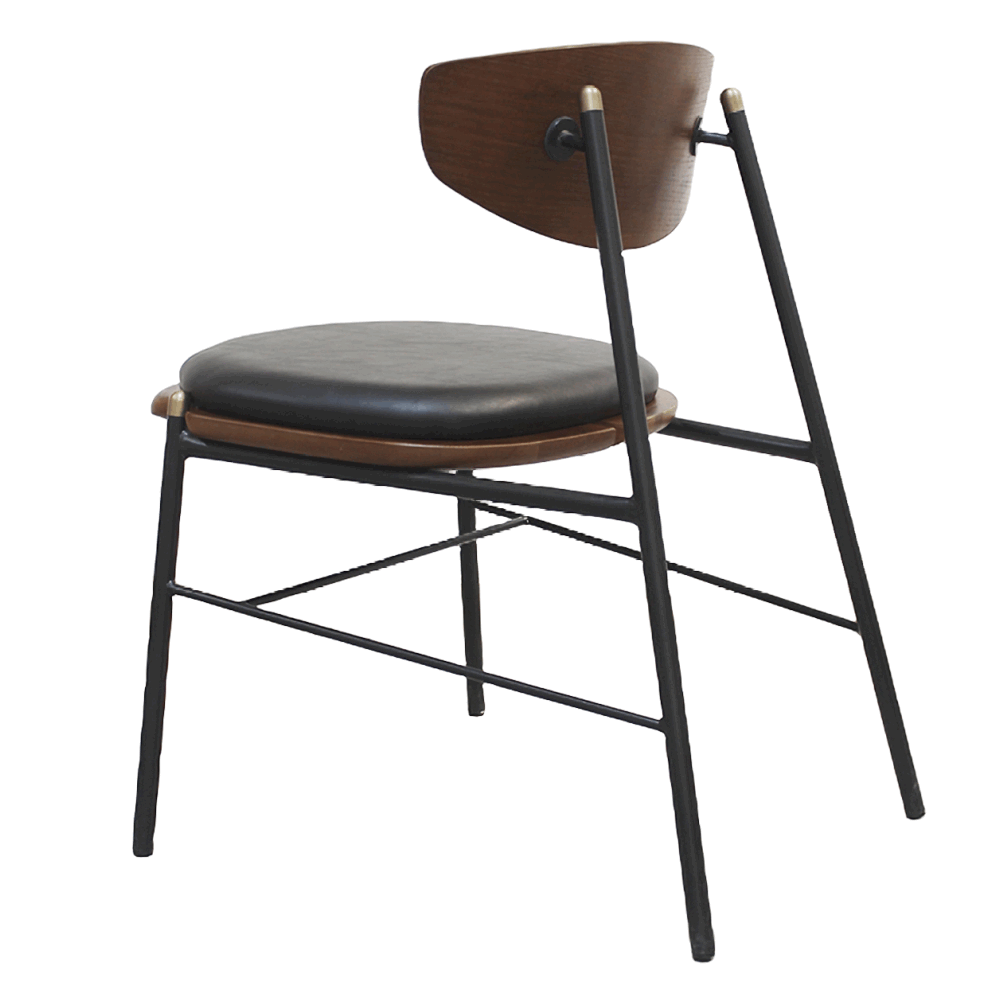 Стул Неруа, черно-коричневого цвета, кожа | Replace