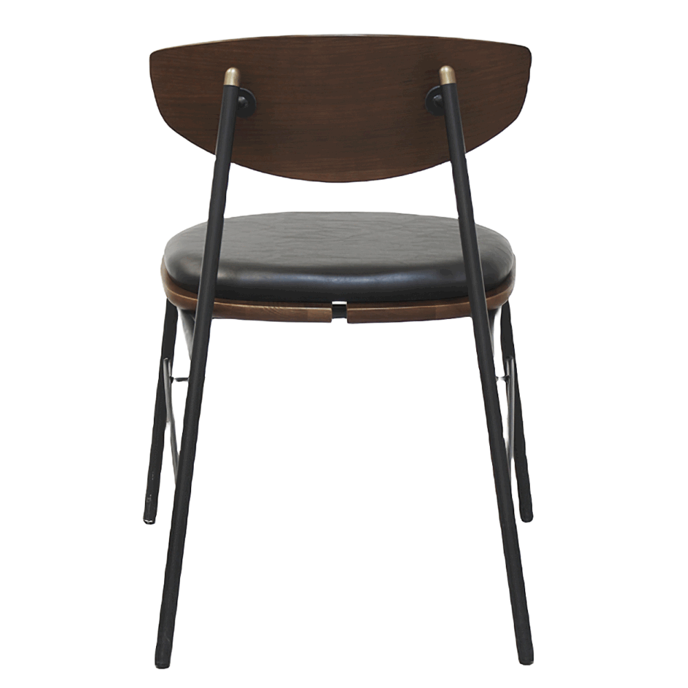 Стул Неруа, черно-коричневого цвета, кожа | Replace