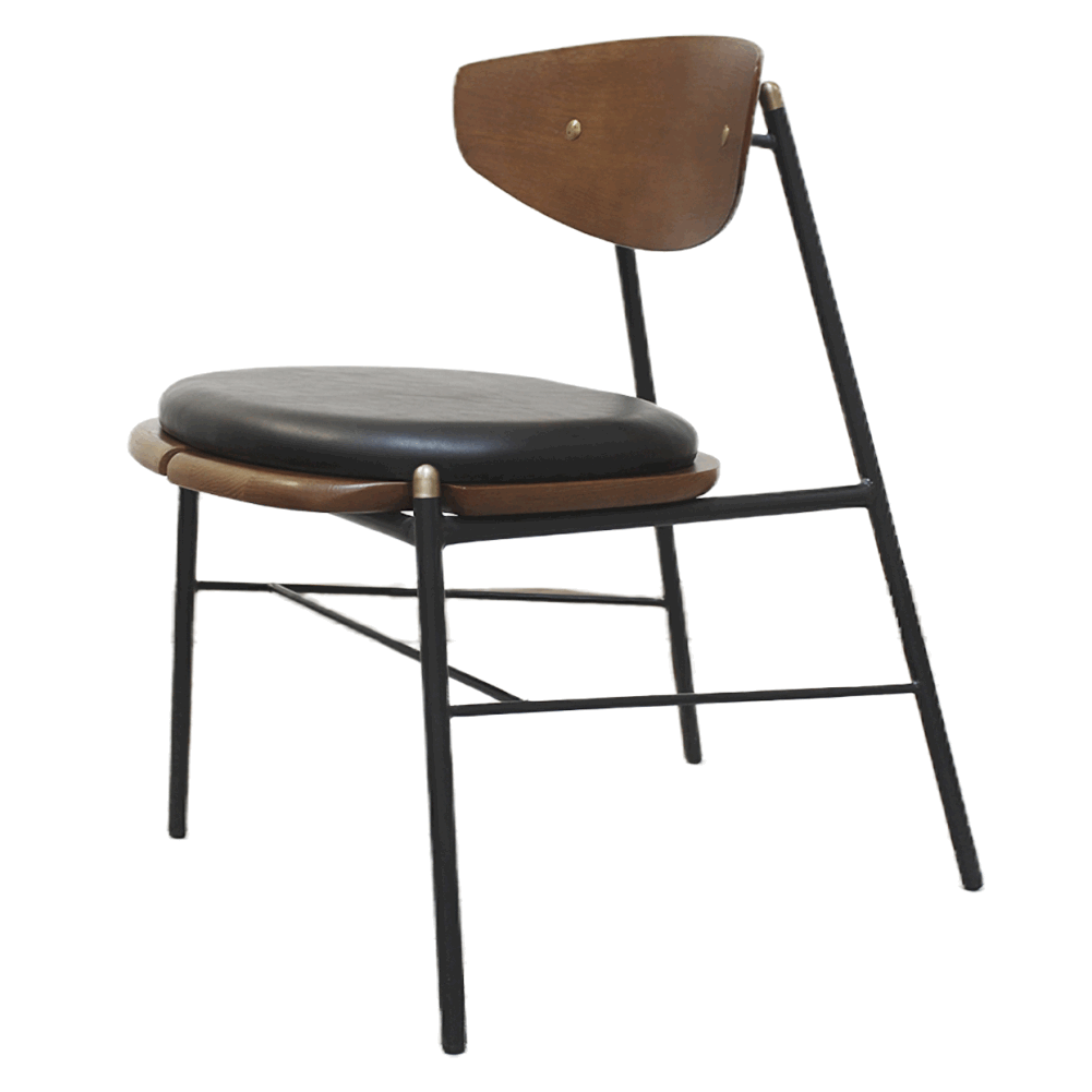 Стул Неруа, черно-коричневого цвета, кожа | Replace