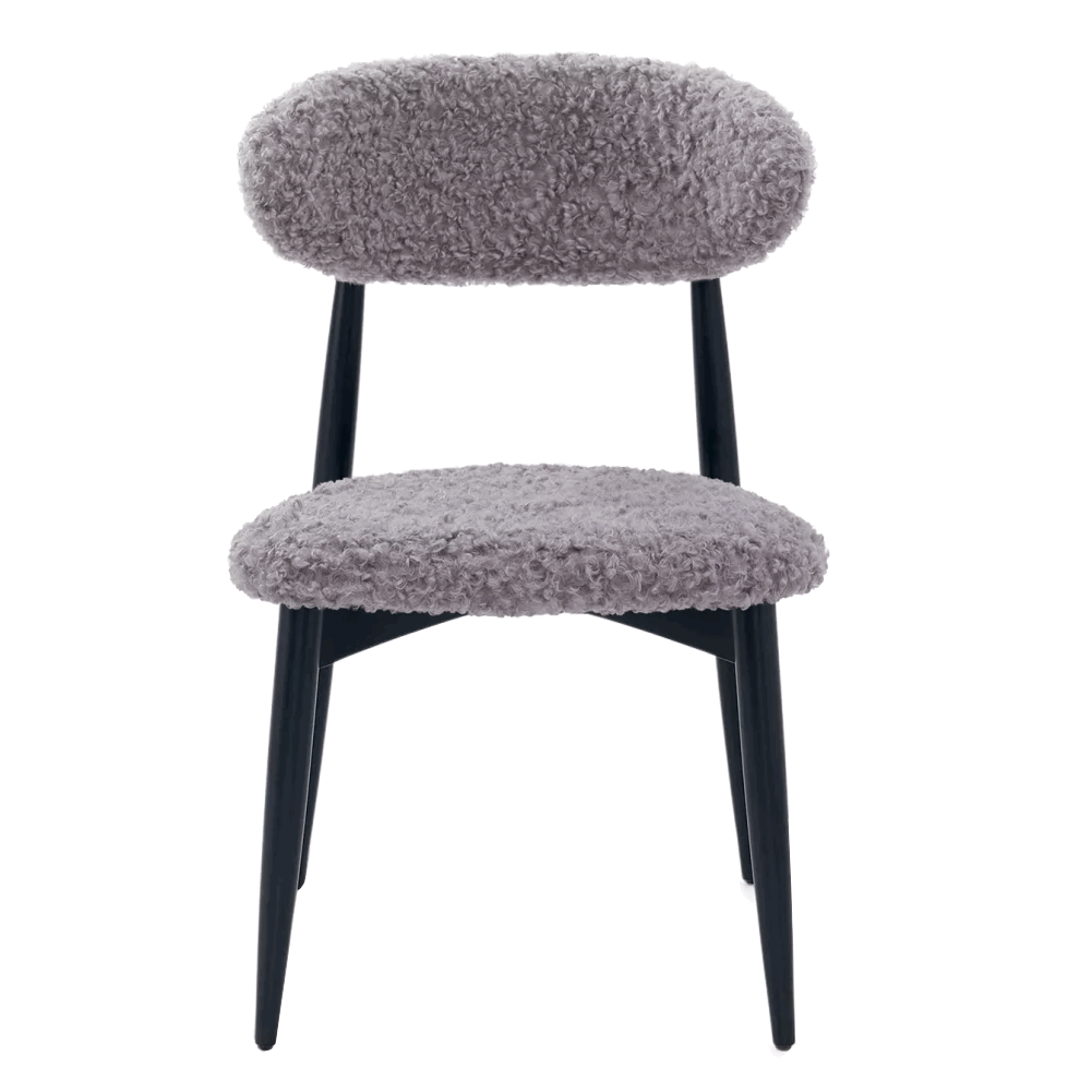 Стул Твил, серого цвета, с черными ножками | Replace