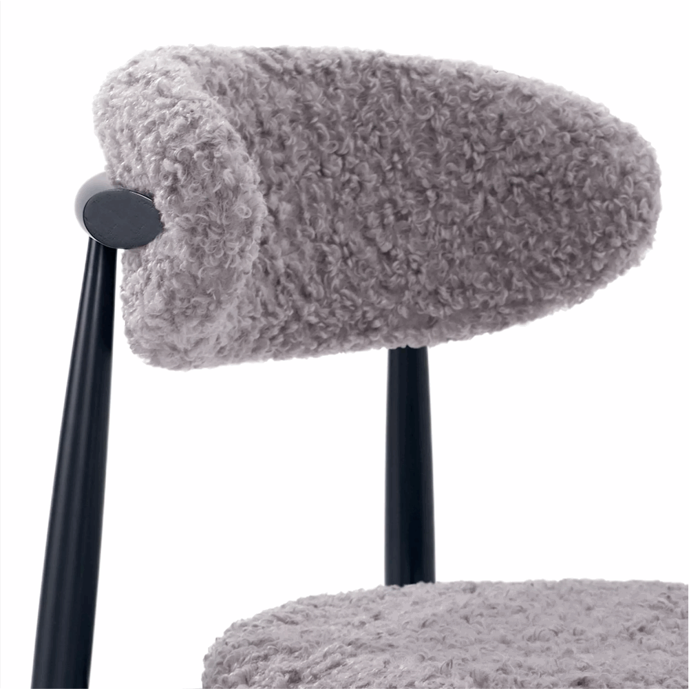 Стул Твил, серого цвета, с черными ножками | Replace