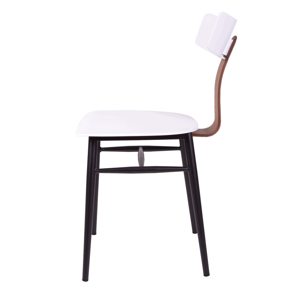 Стул Тэги, белый со спинкой | Replace