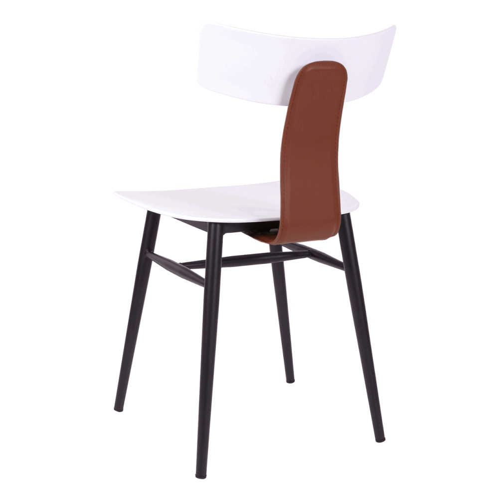 Стул Тэги, белый со спинкой | Replace