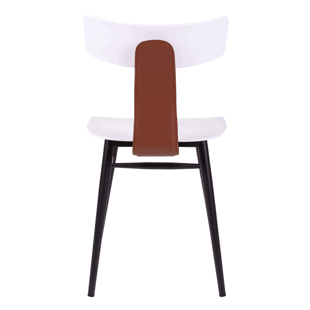 Стул Тэги, белый со спинкой | Replace