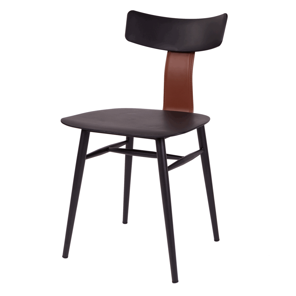 Стул Тэги, черно-коричневый | Replace