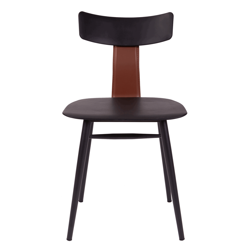 Стул Тэги, черно-коричневый | Replace